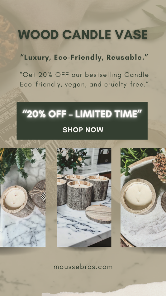 Wood Candle Vase